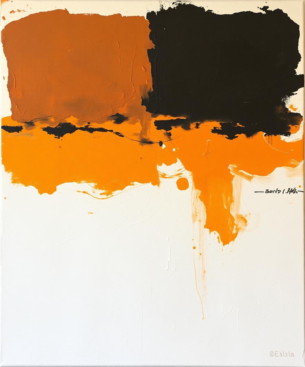 Reproduction d'une peinture abstraite certifiée